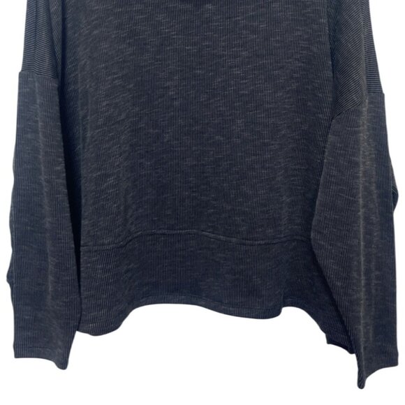 89th & Madison Cowl Neck Ribbed Pullover Shirt Womens Small Black New Warm - Picture 4 of 8